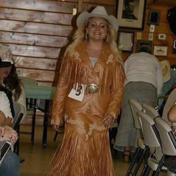 Rodeo Queen lambskin pagent dress - Picture 1 of 3